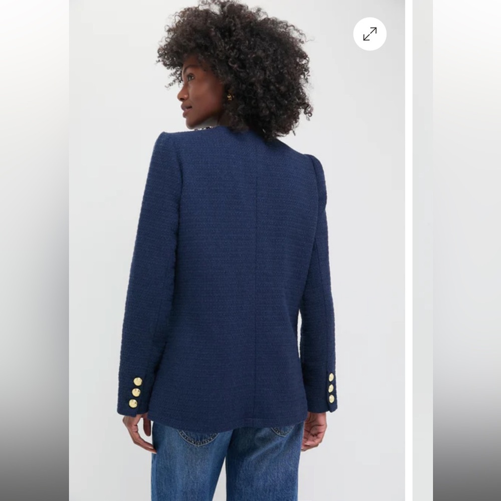 Pomander Place Navy Tweed Jennings Jacket - Picture 5 of 9